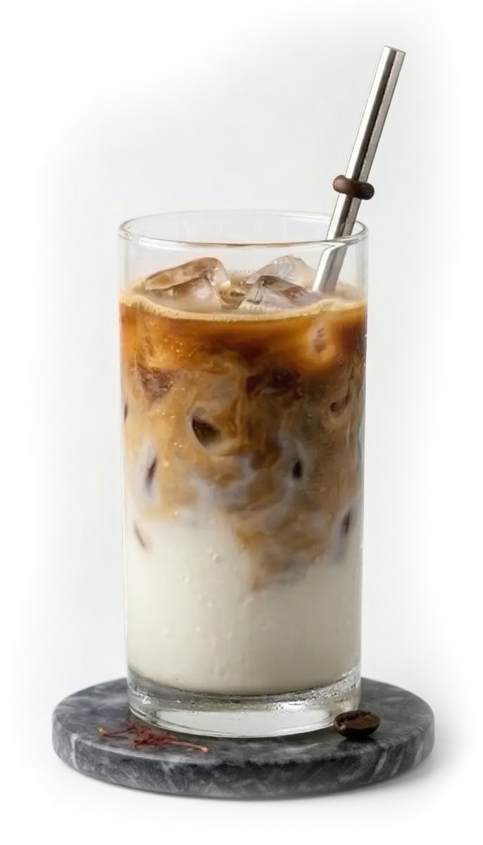 Signature Iced Latte — cold-brew in farm-fresh milk