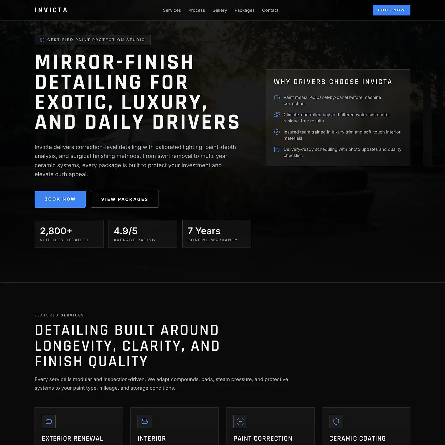 Car wash website template